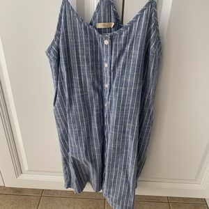 Obey blue and white striped linen dress